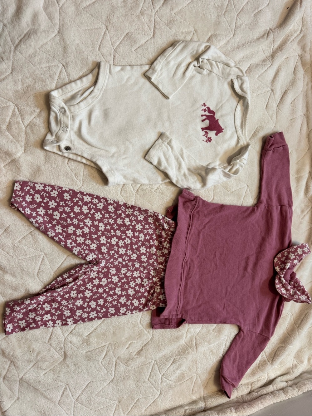 Just One You by Carter’s:  3-Piece Pink Floral Set - 6 months